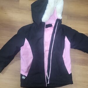 Gerry Weber Black and Pink Kids Pea Coat